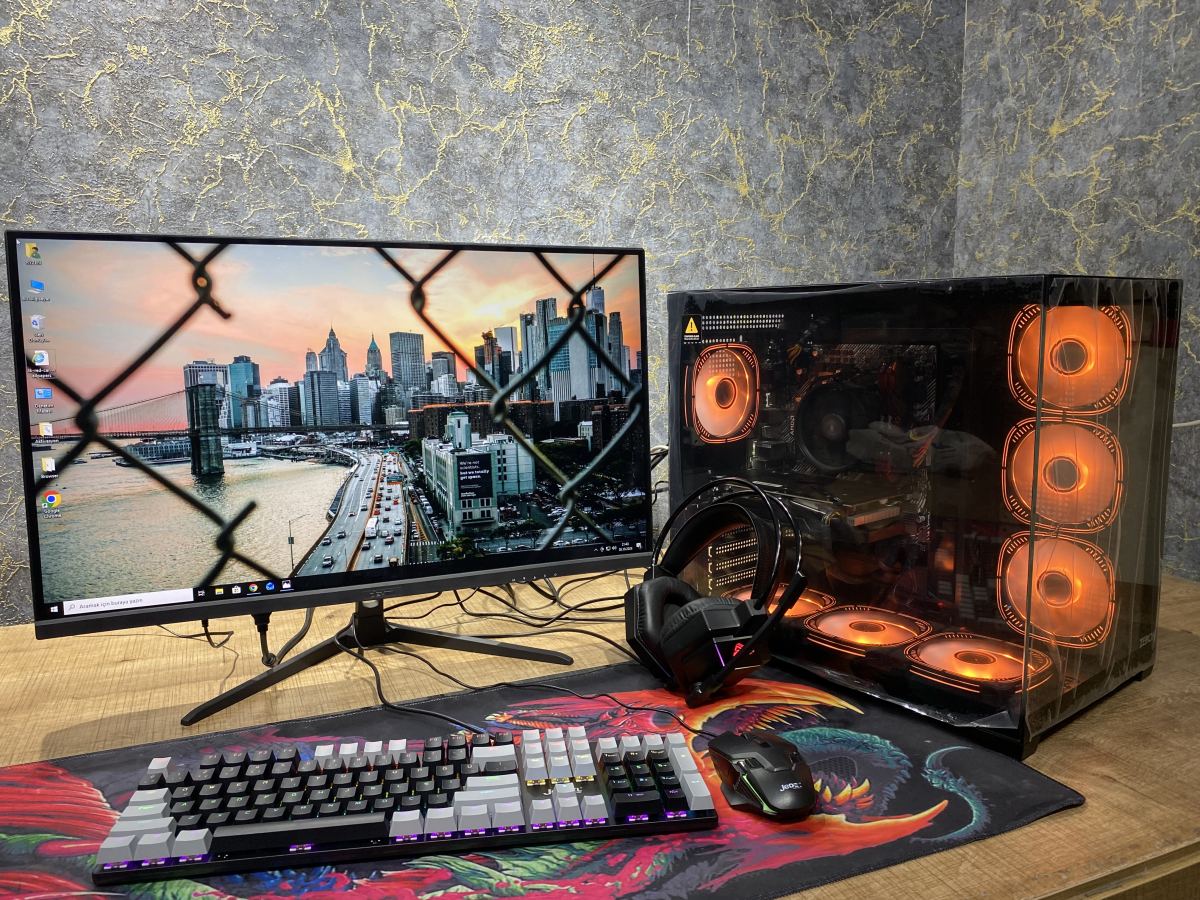 Ryzen 5 5600G / GTX 1660 Ti Gaming PC – 27 inç 180Hz Monitörlü Tam Set